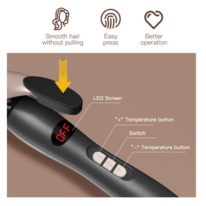 Profession eller hochwertiger elektrischer Haar glätter und Locken wickler Home Salon Verwendung mit LED-Anzeige 360 Spin <span class=keywords><strong>Iron</strong></span> Curler - Product Image 2