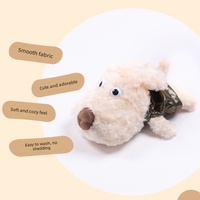 Housse de driver portable en peluche motif chien de dessin animé pour club de golf en fibre de polyester douce