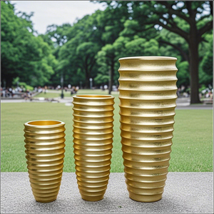 Outdoor <b>Plastic</b> Flower Pots Durable Resin <b>Planter</b> Lightweight Vase for Balcony Garden Decoration <b>Large</b> Capacity Pot - Product Image 3