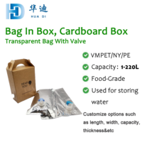 Sac personnalisé 1L 2L 7L 5L 10L 20L pour vin, jus, huile avec valve, impression par gravure pour emballage alimentaire, présenté en boîte