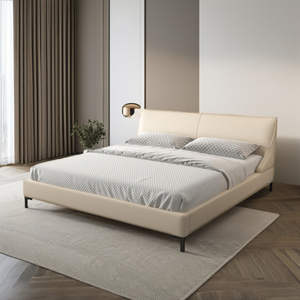 เตียงหุ้มหนัง WESOME ระดับไฮเอนด์ สไตล์อิตาเลียนหรูหรา ขนาดคิงไซส์และควีนไซส์ โครงเตียงดีไซน์ใหม่ยอดนิยม ทำจากไม้เนื้อแข็ง - Product Image 3