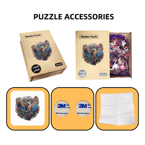 Puzzle en bois d'animal renard personnalisé en noyer artisanal avec finition haute brillance pour les bureaux de direction et les cadeaux d'entreprise - Product Image 1