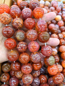 Pierre précieuse naturelle 20MM <span class=keywords><strong>Madagascar</strong></span> Quartz rose Agate blanche Agate de feu Dragon sang Jade pierre de citron perles de pierre en vrac - Product Image 4