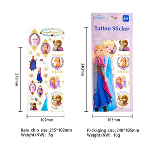 <span class=keywords><strong>Disney</strong></span> Frozen <span class=keywords><strong>tatoo</strong></span> Stickers per feste e attività all'aria aperta, Elsa Anna personaggio dei cartoni animati Skin Art decalcomanie di lunga durata - Product Image 6