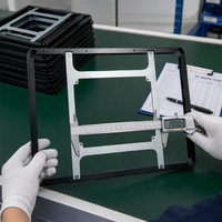 Support interne en aluminium extrudé sur mesure pour écran tactile de contrôle industriel, moniteur tout-en-un, usiné CNC