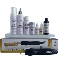 Nouvel Arrivage Personnalisé Logo Lisseur Cheveux Peigne Chauffant Électrique Spray Protecteur de Peau Fondant Gel Liquide Perruque Kit d'Installation Dentelle Perruque