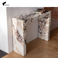 Tostone Élégant Italie Calacatta Viola Table Console En Marbre Naturel pour La Maison Salon Hall Hôtel Villa Intérieurs Décoration