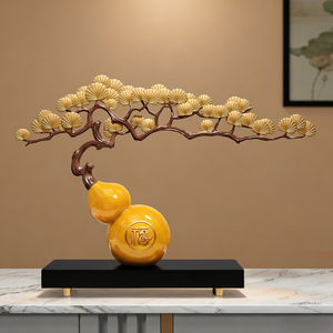 Nouvel Ornement en Forme de Gourde de Style Chinois avec Caractère Fu, Cadeau de Luxe Léger et Auspicieux pour l'Aménagement de la Maison, Idéal pour le Salon - Product Image 2