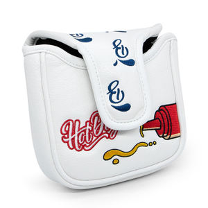Dernier design Housse de putter de golf en cuir PU magnétique avec broderie Mallet Hot Dog, Housse de club de golf - Product Image 2
