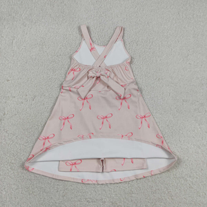 Vestido Deportivo de Yoga para Niñas, Pantalones Cortos de Yoga con Lazos para Bebés y Niñas, Vestido hasta la Rodilla - Product Image 2