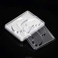 Barquette en PET transparente pour l'emballage de masques pour les yeux, insert en plastique jetable personnalisé, barquette d'emballage cosmétique