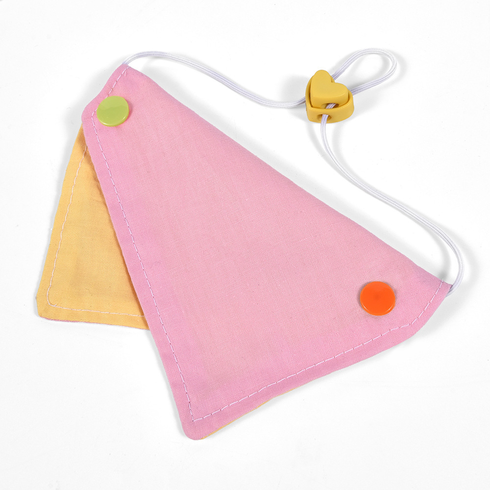 Diseño de bloques de color de doble cara de puro algodón [rosa y amarillo]