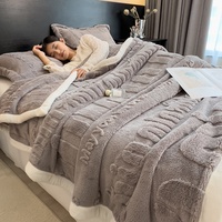 Neue Winter-Fleece-Decke, dick gefüttert, einfarbig, nordischer Stil, für Schlafsaal und Sofa, kleine Größe, Polyesterfaser, Großhandel, Export