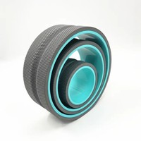 Custom Best High Density Tpe Yoga Wheel L Juego de 4 piezas Rueda + Rodillo de espuma para el alivio del dolor de espalda
