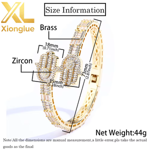 Hop Mixed Zircon Children's Charm <b>Bracelet</b> Customized Accessories High-end <b>Copper</b> Claw Setting Unisex - Product Image 3