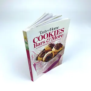 Top quality book printing service recipe softcover food cooking guide book printing hardcover books