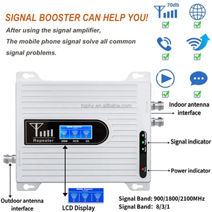 900 1800 2100MHz répéteur de réseau Mobile 2G 3G 4G GSM WCDMA LTE amplificateur 70dB amplificateur de <span class=keywords><strong>Signal</strong></span> tri-bande amplificateur - Product Image 4