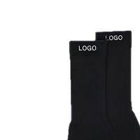 Chaussettes blanches pour hommes en coton éponge, antibactériennes, respirantes, co-marquées, décontractées, athlétiques, chaussettes de sport ODM