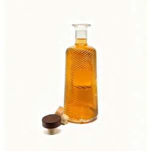 Nouvelle bouteille <span class=keywords><strong>de</strong></span> liqueur en verre côtelé 500ml/600ml/700ml avec <span class=keywords><strong>bouchon</strong></span> en bois pour whisky, brandy et spiritueux artisanaux haut <span class=keywords><strong>de</strong></span> gamme - Product Image 4