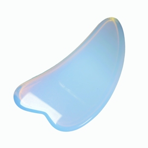 Iridescent Opalite Dolphin Gua Sha Transparent Blue Crystal Scraping <b>Massager</b> for Face Lift - Product Image 6