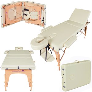 Portable Massage Bed Folding Massage Bed White Color Portable Collapsible Tattoo Beauty Massage Bed 2 Folding Spa Moxibustion Bed Massage Table