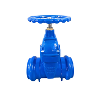 Vanne à opercule manuelle en fonte ductile, à joint souple, résistante, à raccordement rapide, pour système d'eau et extrémité à emboîtement