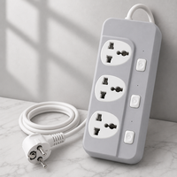 Multiprise universelle de sécurité à 3 prises avec fusibles, prise britannique BS1363, 10A 250V, en cuivre, multifonction, centre réseau SDK