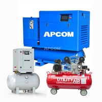 Compresseur d'air à vis H 50L 100 200 Litres 100l 200l 300l 500l 7.5 10 2.2 3 4 5 hp kw
