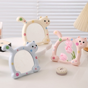 Tự làm dễ thương mèo trang điểm gương hai cách duy nhất bên treo mỹ phẩm gương Máy tính để bàn mỹ phẩm gương cho ký túc xá - Product Image 2
