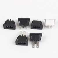 Conector Adaptador de Corriente CA Tipo C8 DB-8 LH-8, Enchufe Hembra para Montaje en Panel Tipo Tarjeta