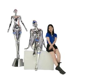 รูปปั้นไฟเบอร์กลาสไฟฟ้าโซยามะสำหรับผู้หญิงเซ็กซี่รูปปั้นห้างสรรพสินค้าคอนเสิร์ตแกนนำของตกแต่งบ้าน - Product Image 2