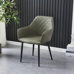 Chaise de salon, de restaurant, de café, de détente, en velours, avec pieds en métal, <span class=keywords><strong>fauteuil</strong></span> <span class=keywords><strong>vintage</strong></span>, chaise de salle à manger rembourrée moderne - Product Image 4