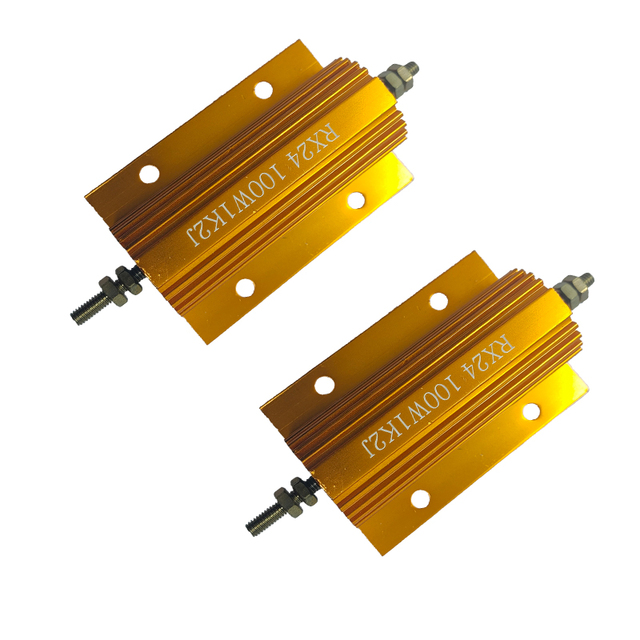 High power Brake Resistor Gold aluminum shell Resistor 0.1R To 100K 5W 10W 25W 50W 100W 500W Trapezoid RX24 Brake Resistor Old