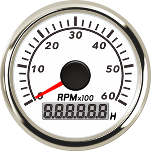 Tacómetro ECPS de 52 mm con Ocho Luces Traseras, IP67, para Motor Diésel, <span class=keywords><strong>Señal</strong></span> de Pulso de 6000 RPM, con Horómetro - Product Image 1