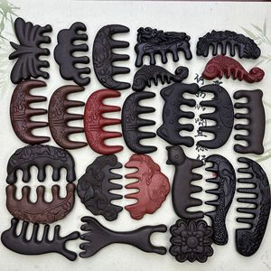 Handmade Blended Incense <b>Beads</b> Inlaid Wooden Comb Chinese Style Portable Aromatherapy Comb Massage Hair Care Comb Gift - Product Image 1
