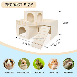 <span class=keywords><strong>Cage</strong></span> de maison de Hamster en bois d'<span class=keywords><strong>habitat</strong></span> détachable pour petit animal pour cochon d'Inde Chinchilla lapin Hamster hérisson écureuil - Product Image 4