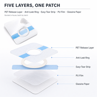 Patch d'acupression vierge en gel de silicone et film PU imperméable pour cliniques et pharmacies de médecine traditionnelle chinoise