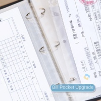 Carnet de rangement multifonction imprimé à feuilles mobiles pour chèques bancaires, livrets de dépôt, reçus et certificats, en cuir durable, idéal comme cadeau