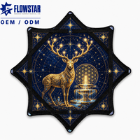 Bandana carré personnalisé Flow Star Dance Cloth, impression numérique et sérigraphie, 62x62cm, détection par aiguille, commande en gros usine