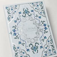 Boîte cadeau magnétique personnalisée style livre, imprimé floral, cartouche en feuille d'aluminium, bord doré, OEM