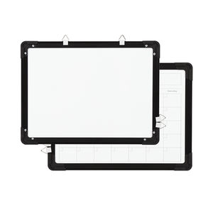 <span class=keywords><strong>Tableau</strong></span> <span class=keywords><strong>blanc</strong></span> magnétique double face - <span class=keywords><strong>Tableau</strong></span> <span class=keywords><strong>blanc</strong></span> mural avec cadre en aluminium et surface en acier galvanisé - Product Image 4