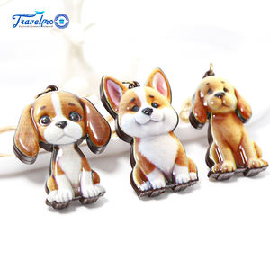 Pendentif porte-clés personnalisé pour animaux de compagnie en gros <span class=keywords><strong>Photo</strong></span> de chien personnalisée avec porte-clés souvenir en PVC de dessin animé - Product Image 5