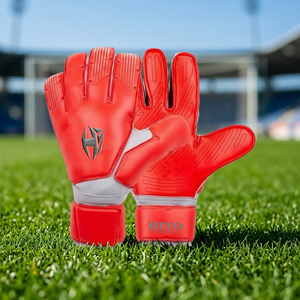 Professional Goalkeeper Gloves German Latex 4mm Goalkeeper Gloves Soccer Ball Gloves Top Quality Backhand Emobbosed Full Finger - Product Image 4