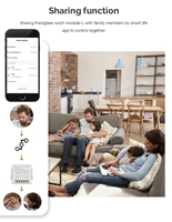 Module d'interrupteur intelligent Tuya Wifi pour rideaux et volets roulants, commande vocale via application, compatible avec les moteurs électriques et Alexa