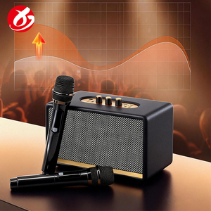 Altavoz <span class=keywords><strong>Bluetooth</strong></span> Inalámbrico Portátil M19, Estéreo Retro de Madera para Escritorio, Ideal para Fiestas al Aire Libre, Regalo Navideño, Karaoke, Venta al Por Mayor OEM - Product Image 1