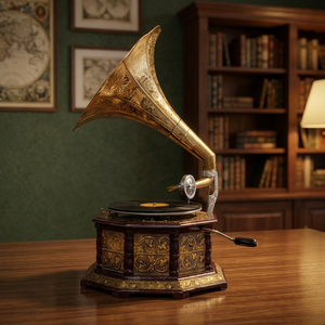 Gramófonos Metálicos Hechos a Mano con Diseño Geométrico Rectangular Vintage de Alta Calidad, Regalos Novedosos para Amantes de la Música, al Mejor Precio - Product Image 4