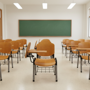 Sedia Impilabile in Legno per Studenti <span class=keywords><strong>con</strong></span> Tavoletta per Lettura e Scrittura, Arredo Scolastico - Product Image 2