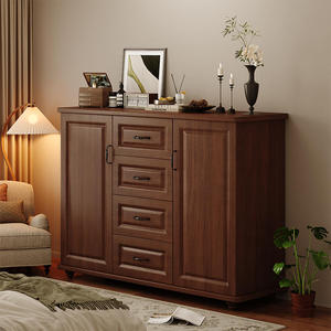 <span class=keywords><strong>Commode</strong></span> en bois massif avec tiroirs et portes, armoire de rangement moderne pour chambre à coucher, disponible en 3/4 tiroirs - Product Image 2
