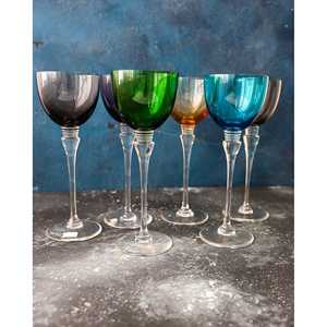 Ensemble de six flûtes à champagne Saint-Louis, cristal coloré classique, vin, construction en métal et plastique durable, pour les événements, les hôtels, usage personnel - Product Image 6