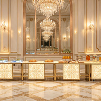 Solution de rangement portable pliable multifonctionnelle, module personnalisé, chariot de buffet d'hôtel, chariot de buffet extérieur, table de buffet chauffante électrique